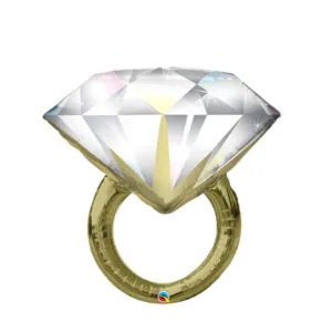 Folieballong: Diamanatring - 94cm