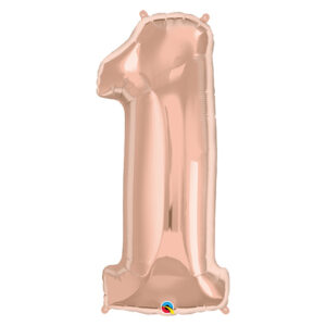 Folieballong / Tallballong: Ulike tall - Rosegull - 86cm - 1