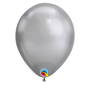Lateksballonger (100stk): Chrome - Flere farger - 18cm - Silver (Chrome)