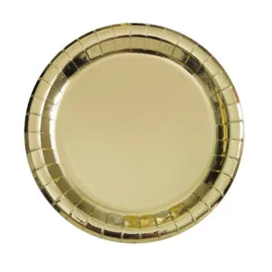 Tallerkener (8stk): Flere farger Metallic - 18cm - Gull