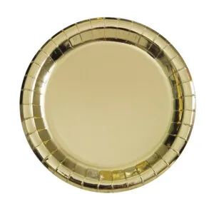 Tallerkener (8stk): Metallic Gull - 23cm