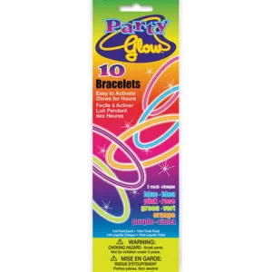 Glowsticks (10stk): Armbånd - Selvlysende - Assortert - 20cm