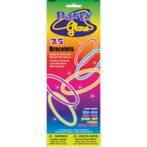 Glowsticks (25stk): Armbånd - Selvlysende - Assortert - 20cm