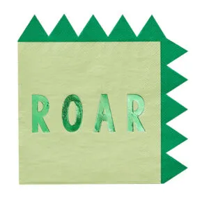 Servietter (16stk): "ROAR" - Dinosaur - 16cm