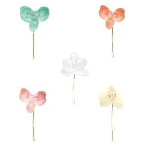 Konfetti (6stk): Orkide: Flere farger - 5 x 10cm
