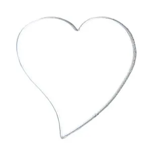 Konfetti (10stk): Speil - Hjerte - 2,4cm