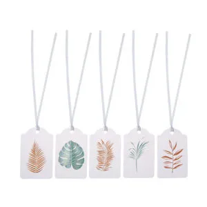 Navneskilt / Navnelapp (5stk): Fargerik Natur - 8 x 5cm