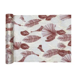 Bordløper: Påfugl & Tropisk - Blå Metallic - 3m x 30cm