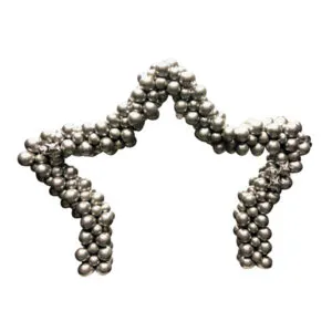 Girlanderbue: Silver star arch - 9m