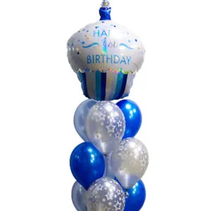 Ballongbukett: 1st Cupake Birthday - Blue