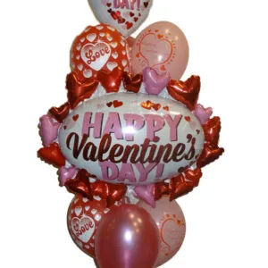 Ballongbukett: Happy Hearts Day - Medium