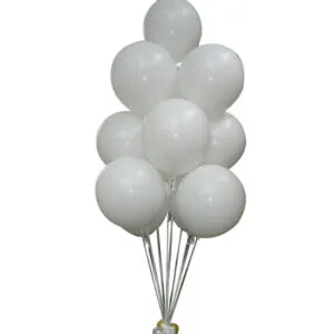 Ballongbukett: Hvit Drøm Jumbo - Small