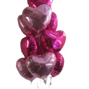 Ballongbukett: I Love you a Dozen - Baby Pink & Magenta
