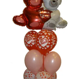 Ballongbukett: I Love You Beary Much - Medium