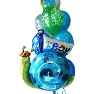 Ballongbukett: Snegle - It's a Boy