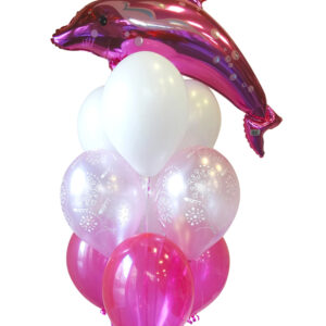 Ballongbukett: Free as the sea - Pink Dolphine
