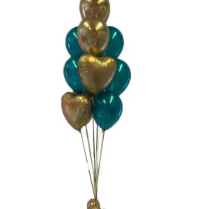 Ballongbukett: The Golden Hearts Mix - Extra large