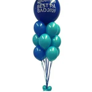 Ballongbukett: Forest Green & Blue Jumbo - Extra large