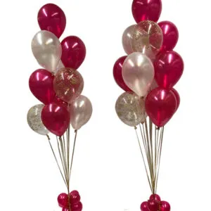 Ballongbukett: Pearl Magenta & Confetti - Small