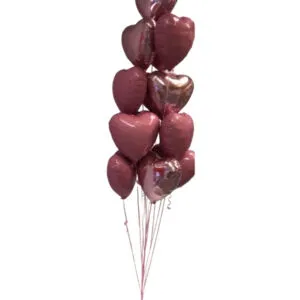 Ballongbukett: Love you a Dozen - Pink & Red - Extra large