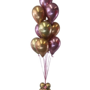 Ballongbukett: Pretty in Copper Gold & Mauve - Extra large