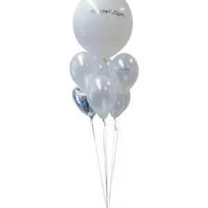 Ballongbukett: White Clouds Jumbo - Large