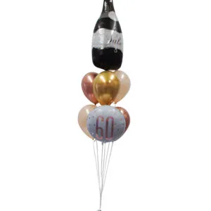 Ballongbukett: 60 and Bubbling - Medium