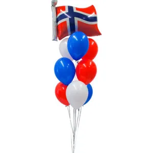 Ballongbukett: Ja vi elsker Norge - Small