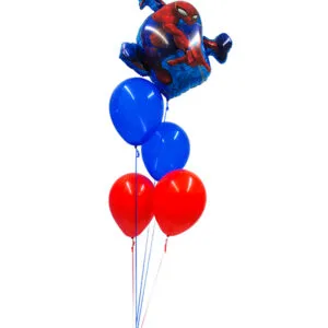 Ballongbukett: Spiderman Red & Blue - Small