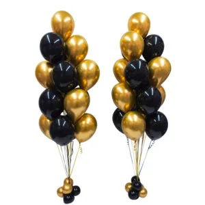 Ballongbukett: Gold & Black Party