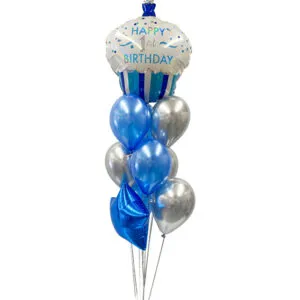 Ballongbukett: 1st Muffin Birthday