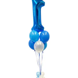 Ballongbukett: "1" Blue Love