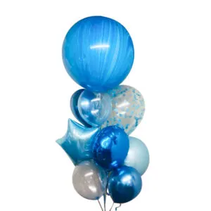 Ballongbukett: Blue argate bouquet