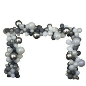 Organisk bue: Silvery orb arch - 9m