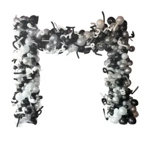 Girlanderbue: Black and silver noodle arch - 6m
