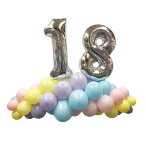 Organisk Ballongbukett: Pastel 18