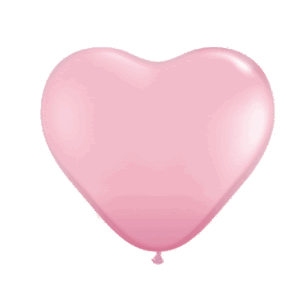 Lateksballong: Hjerte - Flere farger - 38cm - Per stk - Pink (Standard)