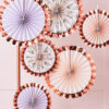 Vifter (6stk): Pastel & blomster med folie kant - 38-28cm - Bilde 2