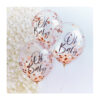 Konfettiballonger (5stk): "Oh Baby" - Rosegull Konfetti - 30cm - Bilde 2