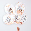 Konfettiballonger (5stk): "Oh Baby" - Rosegull Konfetti - 30cm - Bilde 3