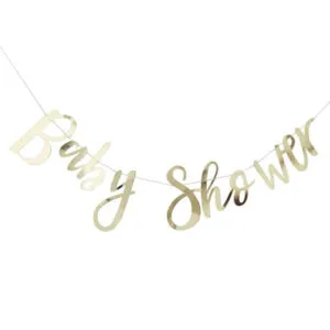 Banner / Girlander: "Baby Shower" - Gull - 1,5m