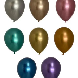 Lateksballong: Chrome - Flere farger - 28cm - Per stk