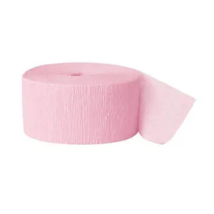 Serpentin: Flere Farger - 26,4m x 4,45cm - Lys Rosa