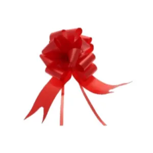 Sløyfe / Pull Bow (1stk): Flere Farger - 50mm - Rød