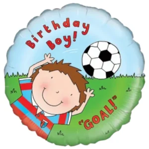 Folieballong: "Birthday Boy! Goal!" - 45cm