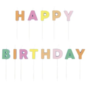 Kakelys: "Happy Birthday" - Fargerik