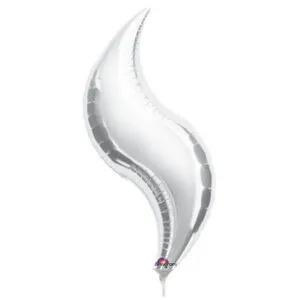 Folieballong: Curve - Sølv - 71cm
