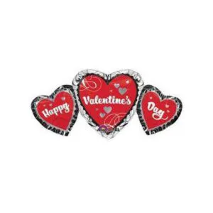 Folieballong: "Happy Valentine's Day" - Heart with Arrow- 89cm