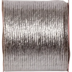 Messingpapirtråd: Flere farger - 20m x 2mm - Sølv