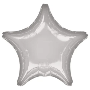 Folieballong: Stjerne - Flere farger (Metallic) - 48cm - Sølv (Metallic)